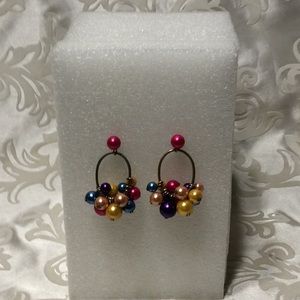 Multi Color Bead Earrings